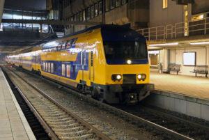 Passengers travelling on Dutch trains using 100% wind power